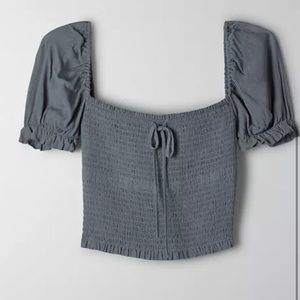 Aritzia Wilfred Smocked Blouse NWOT